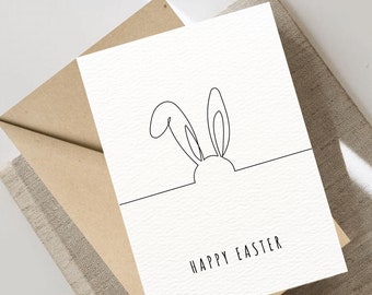 Minimalistic Easter Card, Printable Easter Card, Happy Easter Greeting Card, Easter Cards, PDF Card, DIGITAL DOWNLOAD, Cute Card