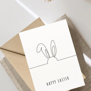 Cartão de Páscoa minimalista, cartão de Páscoa para impressão, cartão de feliz Páscoa, cartões de Páscoa, cartão PDF, DOWNLOAD DIGITAL, cartão fofo