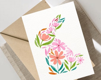 Kleurrijke Paaskaart, Afdrukbare Paaskaart, Happy Easter Wenskaart, Minimalistische Paaskaarten, PDF-kaart, DIGITALE DOWNLOAD, Leuke kaart