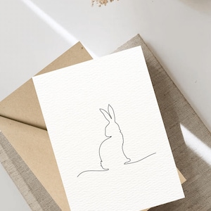 Carte de Pâques minimaliste, carte de Pâques imprimable, carte de voeux Joyeuses Pâques, cartes de Pâques, carte PDF, téléchargement numérique, carte noir et blanc