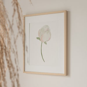 Peony Print, Peony Wall Decor, Botanical Peony Flower Print, Minimalist Print, Bedroom Wall Decor, Pink Flower Print, Watercolor Art