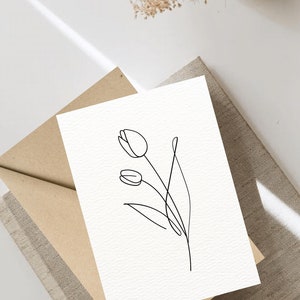 Cartão floral, cartão botânico, estampa floral, cartão digital, cartão de aniversário, cartão de felicitações, download instantâneo, cartão de aniversário, PDF