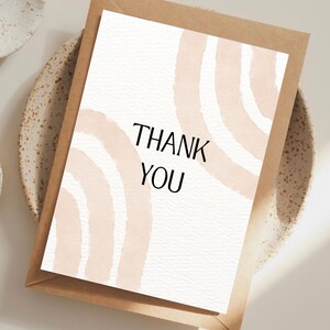 Thank You Card, Printable Modern Digital Card, Minimalistic Thank You Card, Minimalistic Card, Blank Foldable Card, INSTANT DOWNLOAD, PDF. image 3