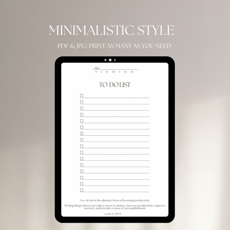 Printable to Do List Instant Download Digital Planner to Do Etsy
