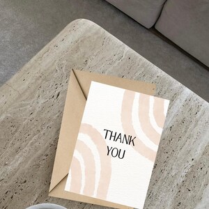 Thank You Card, Printable Modern Digital Card, Minimalistic Thank You Card, Minimalistic Card, Blank Foldable Card, INSTANT DOWNLOAD, PDF. image 5