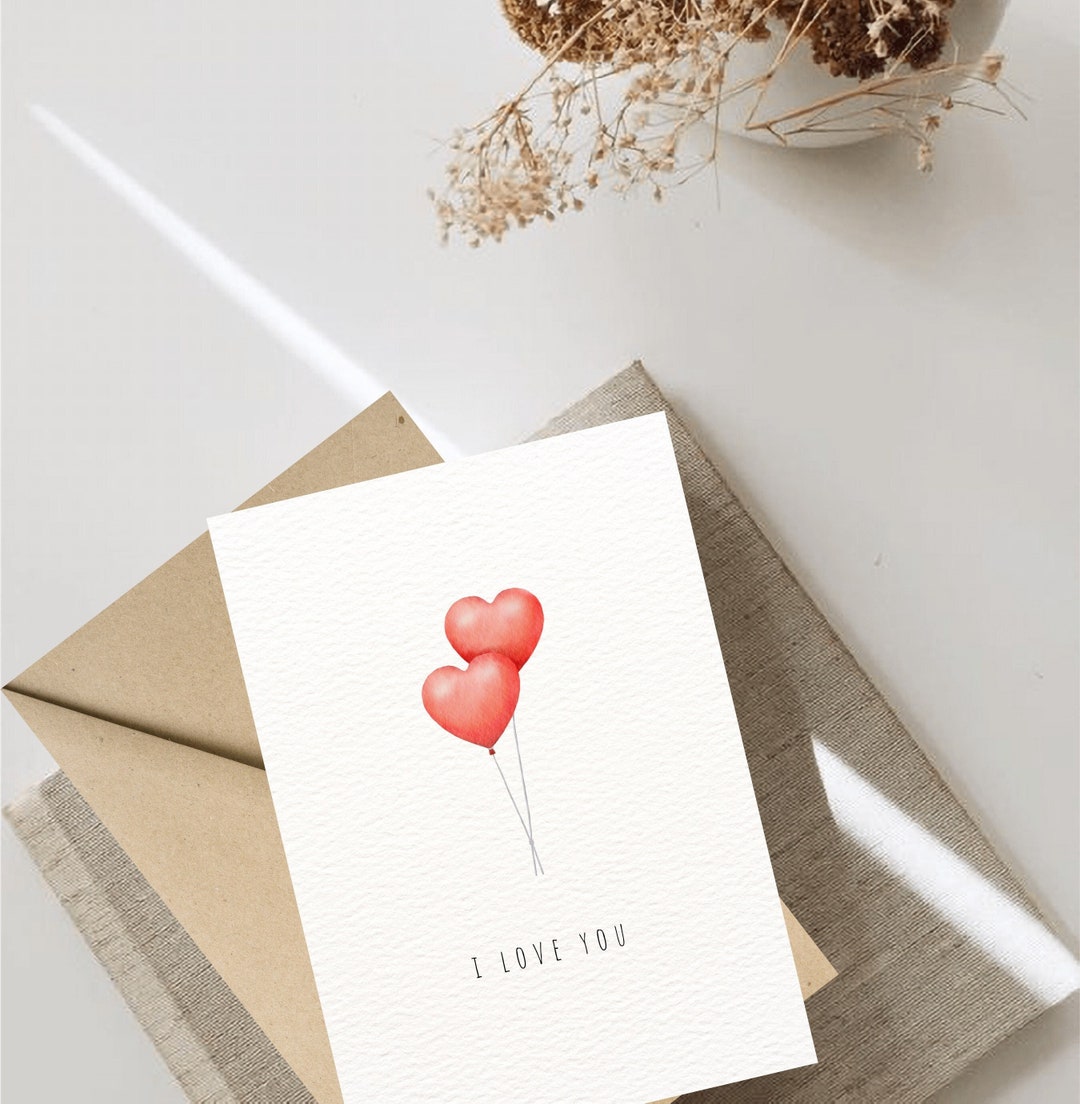 I Love You Printable Valentine's Day Card, Gift for Him, Gift for Her ...