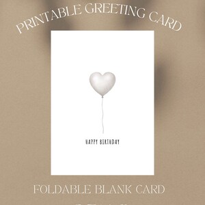 Birthday Card Printable, Digital Birthday Card, Greeting Card ...