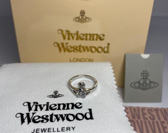 Vivienne Westwood Romina Orb Ring Silvertone One Size7 8 Etsy