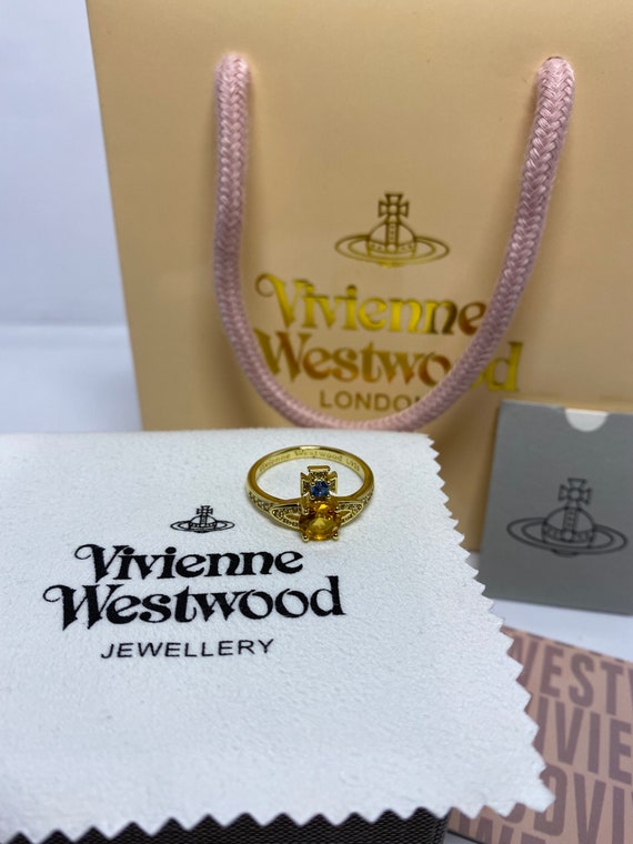 Vivienne Westwood Ismene Ring Yellow Gold Tone - Etsy