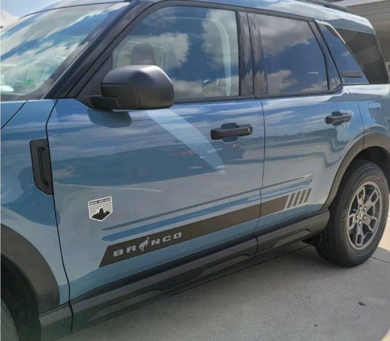 2021+ Ford Bronco Sport Rocker Panel Graphic Decal MATTE BLACK