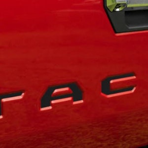 2024 Toyota Tacoma Letter inserts, Vinyl Decal graphic MATTE BLACK