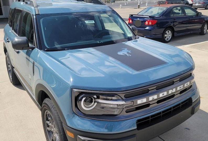 2021+ Ford Bronco Sport Hood Graphic Decal MATTE BLACK