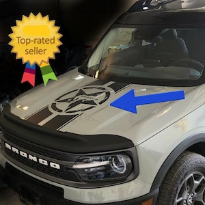 2021+ Ford Bronco Sport Hood Graphic Decal MATTE BLACK