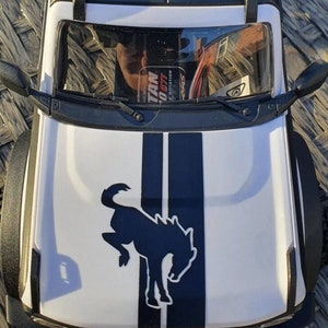 2021 22 23 24 2025 2026 Ford Bronco Hood Graphic Decal MATTE BLACK