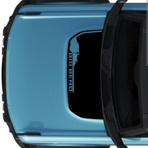 2021 2022 2023 Ford Bronco Hood Graphic Big Bend CUSTOM MATTE BLACK