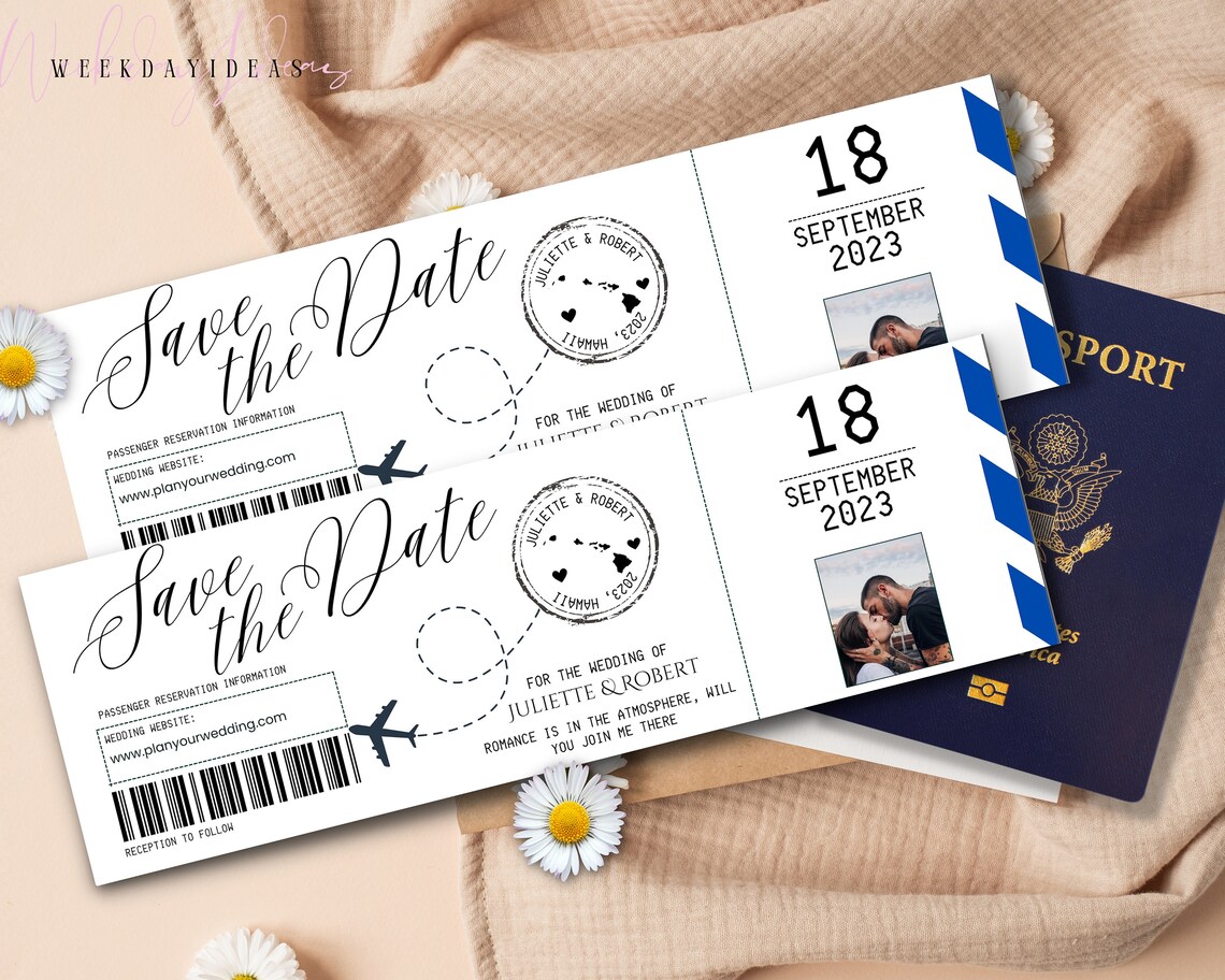 Take Flight Invite Modern Flight Ticket Themed Wedding Invitation, Editable Boarding Pass ...