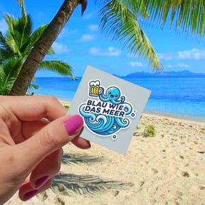 Blau wie das Meer Sticker Aufkleber limited Edition