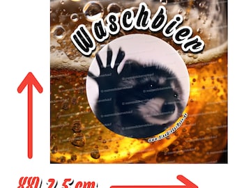 Waschbär Waschbier Meme Tiktok Tanz Sticker Aufkleber L - XXL !!!  2 verschiedene Größen