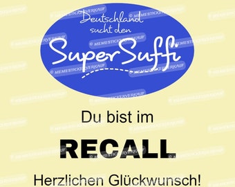 DSDS Deutschland sucht den super suffi aufkleber sticker vinyl recall malle sticker