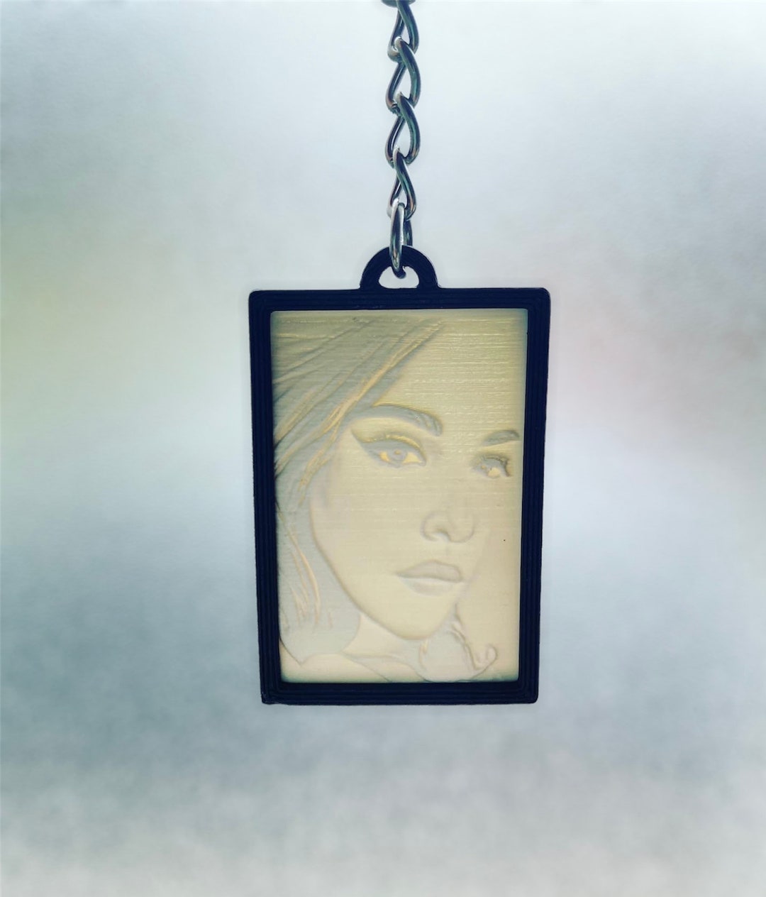 Keychain Lithophane Keychain With Photo Personalized Etsy
