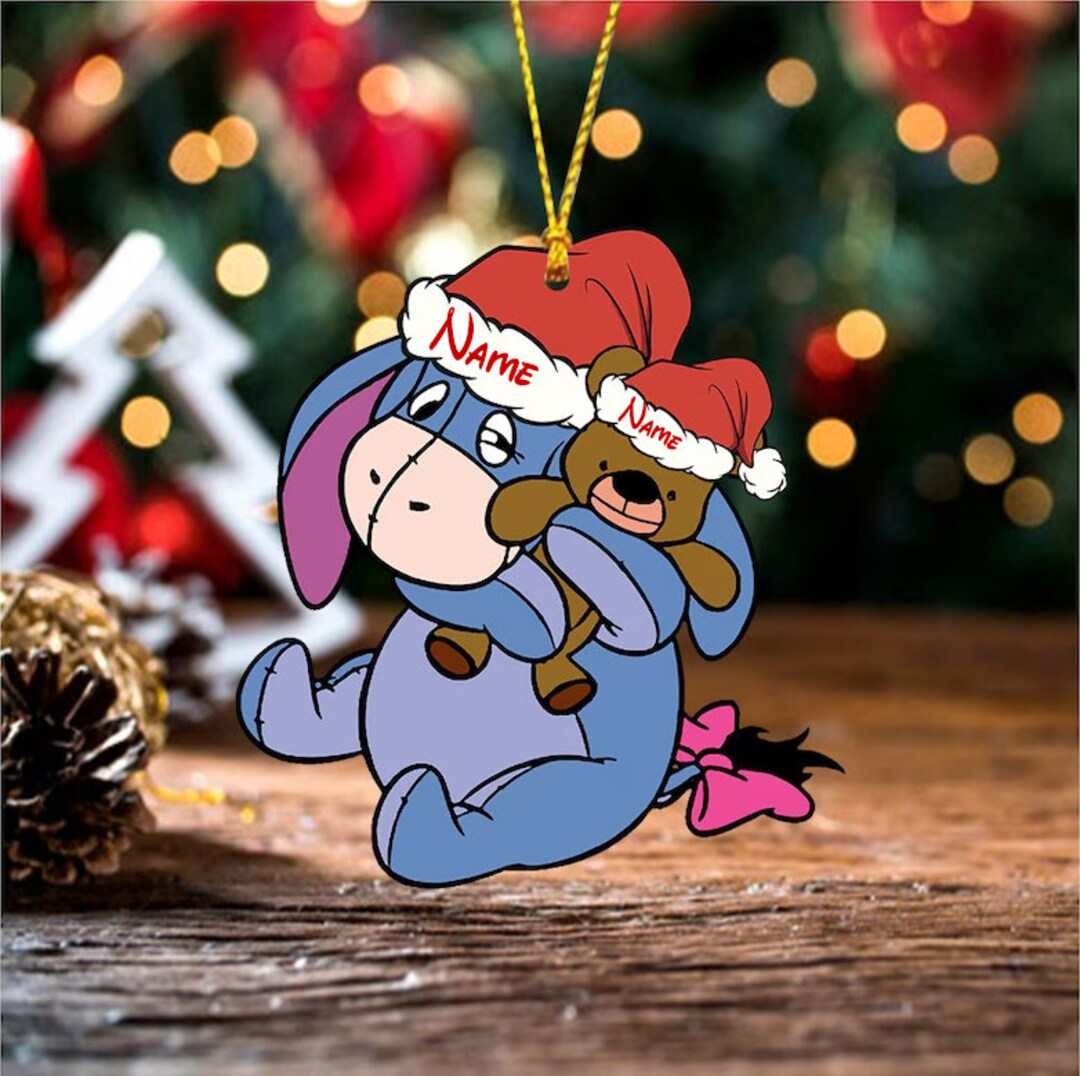 Personalized Eeyore Ornament Christmas Eeyore Ornament Etsy