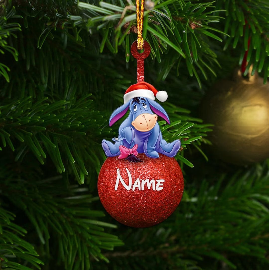 Personalized Eeyore Christmas Ornament Eeyore Ornament Etsy Australia