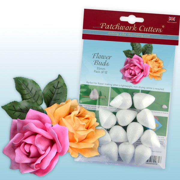 Polystyrene Flower Buds for Craft Flowers 35mm (12 pack)