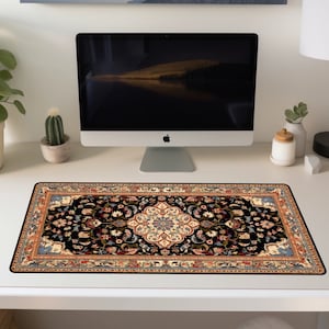 Persian Rug desk mat, mousepad, desk accessories, desk decorations, desk pad, mouse pad, trendy desk, trendy workspace, xl mousepad