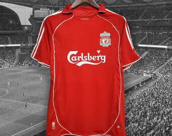 2006-2008 Vintage Retro Liverpool Home Football/Soccer Jersey, Customizable Name and Number, Gerrard, Torres, Alonso Kit