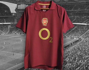 2005/2006 Vintage Retro Arsenal Home Football/Soccer Jersey, Customizable Name and Number, Henry, Bergkamp, Pires Kit