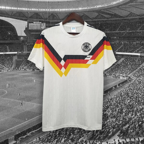 1990 Vintage Retro Deutschland Fußball Heimtrikot, anpassbarer Name und Nummer, WM Deutschland Trikot, Matthäus, Voller