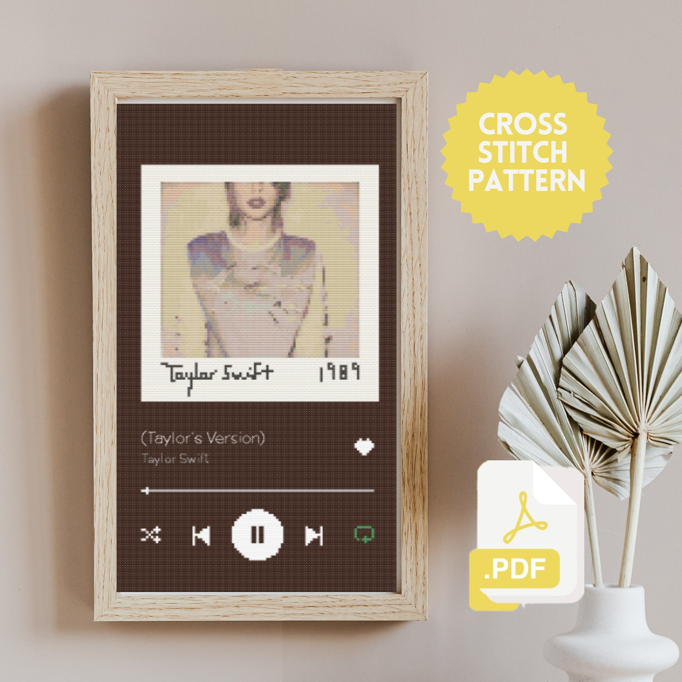 Taylor Swift Cross Stitch Pattern 1989 Swiftie Cross Stitch Etsy