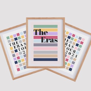 The Eras Tour Cross Stitch Pattern for Modern & Pretty Swiftie Decor (PDF Chart, Instant Download)