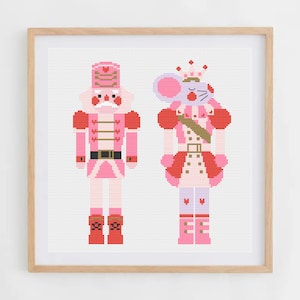 The Nutcracker Cross Stitch Pattern for Modern & Pretty Christmas Decor (PDF Chart, Instant Download)
