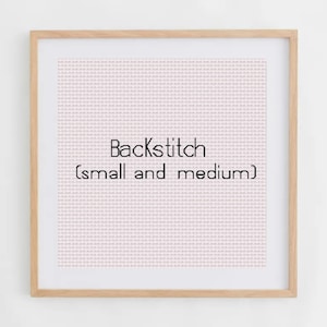 Backstitch Alphabet Cross Stitch Pattern Small and Medium Size | Linear Alphabtet Cross Stitch Chart | Small Font Cross Stitch Embroidery