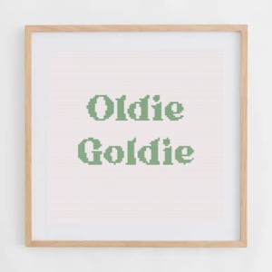 Oldie Goldie Cross Stitch Alphabet Pattern Small Size | Cross Stitch Alphabet Chart Retro Display Style | Cross Stitch Font PDF Size S
