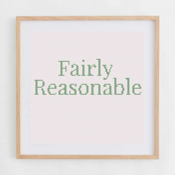 Fairly Reasonable: Alphabet Cross Stitch Pattern Small-Medium Size | Font Cross Stitch Pattern Serif Style | Your Own Text Cross Stitch PDF