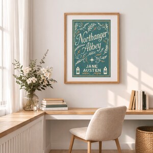 Northanger Abbey (Jane Austen): Book Cover Cross Stitch Pattern for Modern & Pretty Decor (PDF Chart, Instant Download) image 3