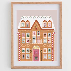 Christmas Advent Calendar Cross Stitch Pattern for Modern & Pretty Christmas Decor (PDF Chart, Instant Download)