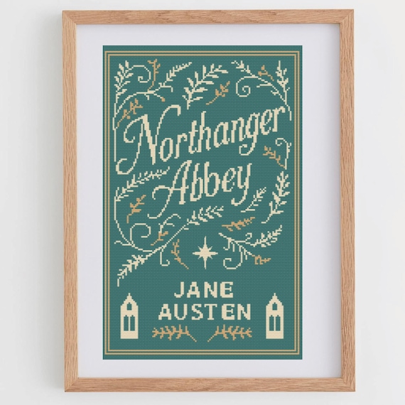 Northanger Abbey (Jane Austen): Book Cover Cross Stitch Pattern for Modern & Pretty Decor (PDF Chart, Instant Download)