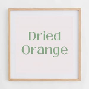 Dried Orange: Alphabet Cross Stitch Pattern Small Size | Cross Stitch Chart With Serif Font to Embroider Texts | Cross Stitch PDF Size S
