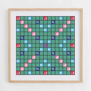 Scrabble Game Cross Stitch Pattern | Board Game Cross Stitch Chart | Large Cross Stitch Word Game PDF | Scrabble Cross Stitch Guide in PDF