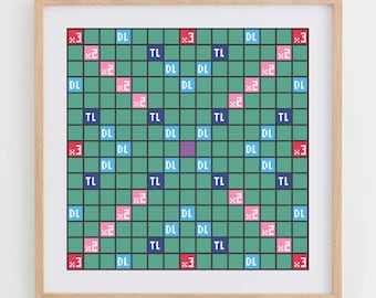 Scrabble Kreuzstichmuster für moderne & schöne Deko (PDF-Vorlage, Sofort-Download)