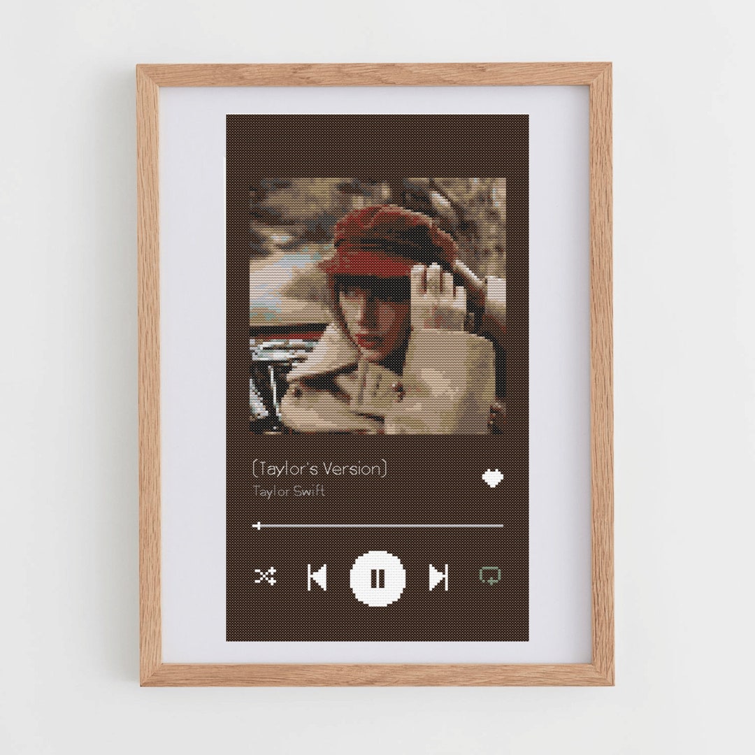 Taylor Swift Cross Stitch Pattern: Red Swiftie Cross Stitch PDF Chart ...