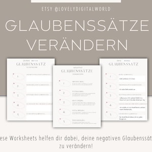Changing beliefs - digital worksheets