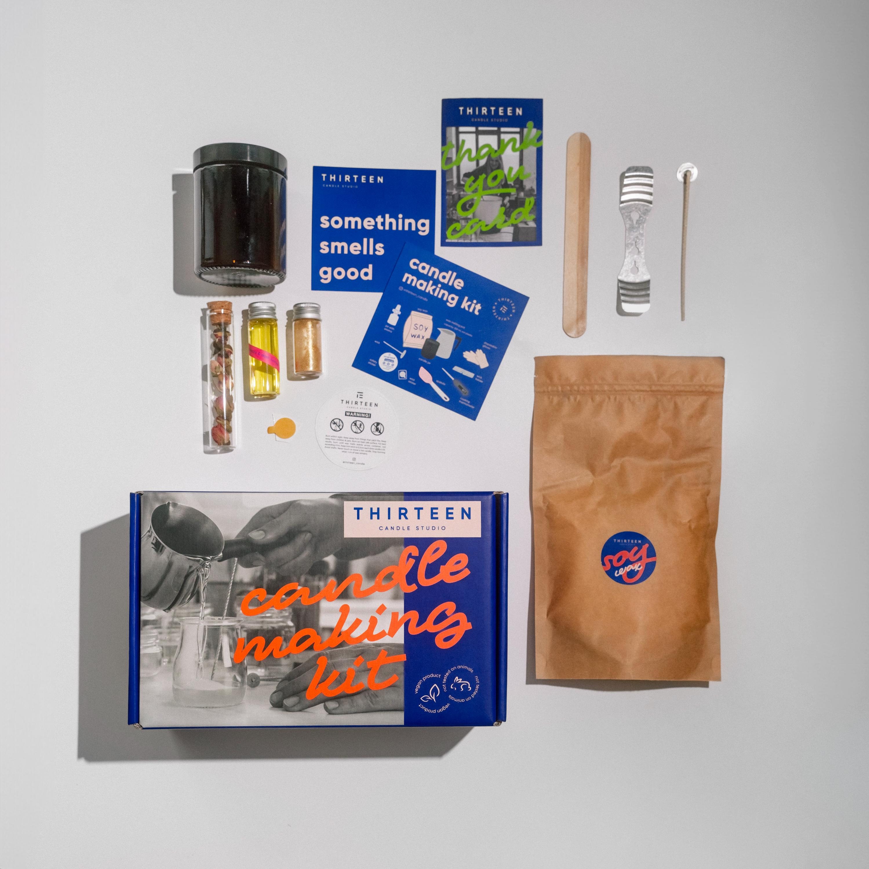 Kit de bricolaje, kit para hacer velas con cera de soja, suministros para manualidades, suministros para velas, kit para velas de soja, vela casera, regalo para el día de la madre