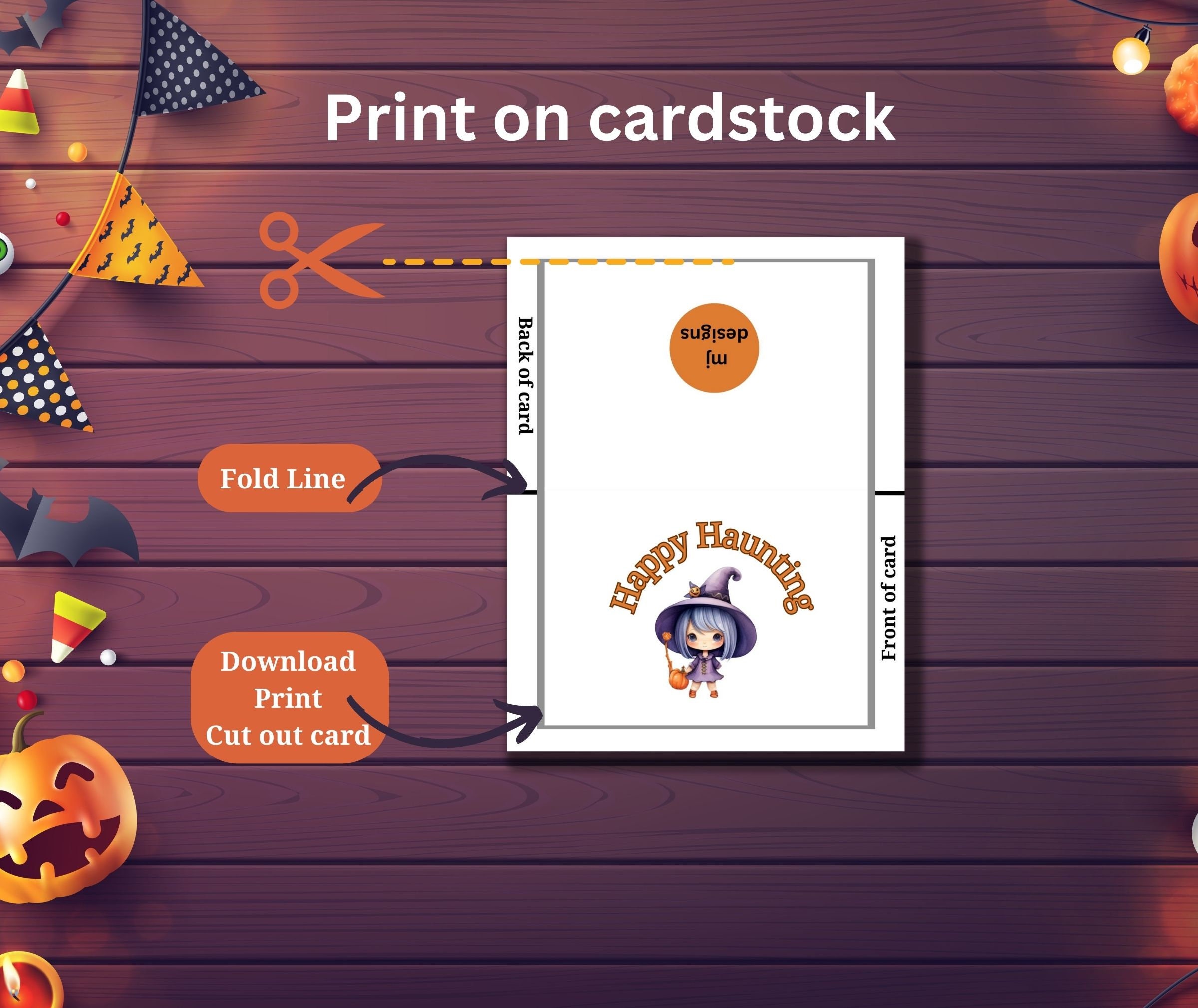 Halloween Cards for Kids Printable Cute Halloween Cards for Kids I 4