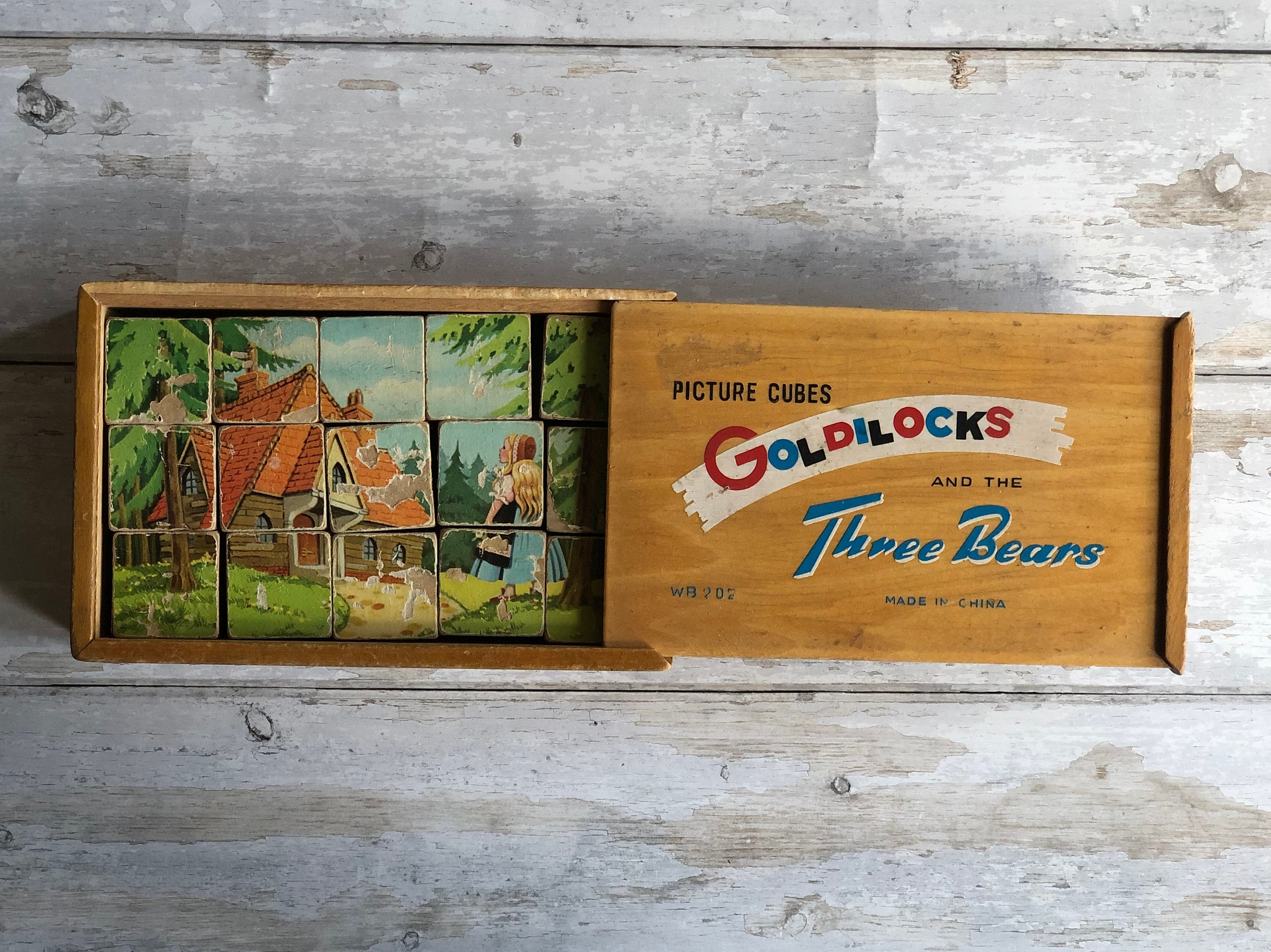 1970s Goldilocks and the Three Bears Picture Blocks Puzzle - Etsy UK