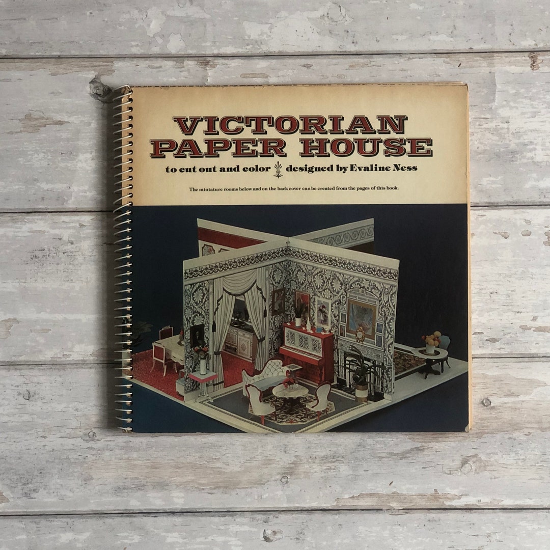 Victorian Paper House to Cut and Colour Designed by Evaline Etsy