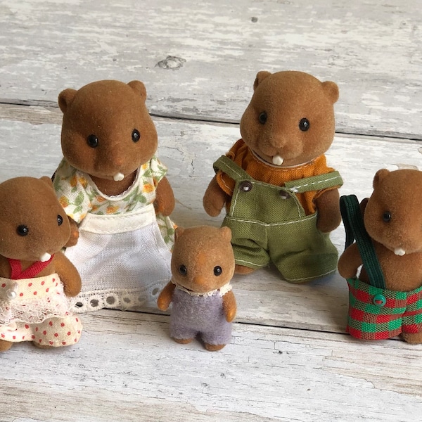 Famille Sylvanian Families Vintage – Ours Evergreen – Années 80 – Occasion